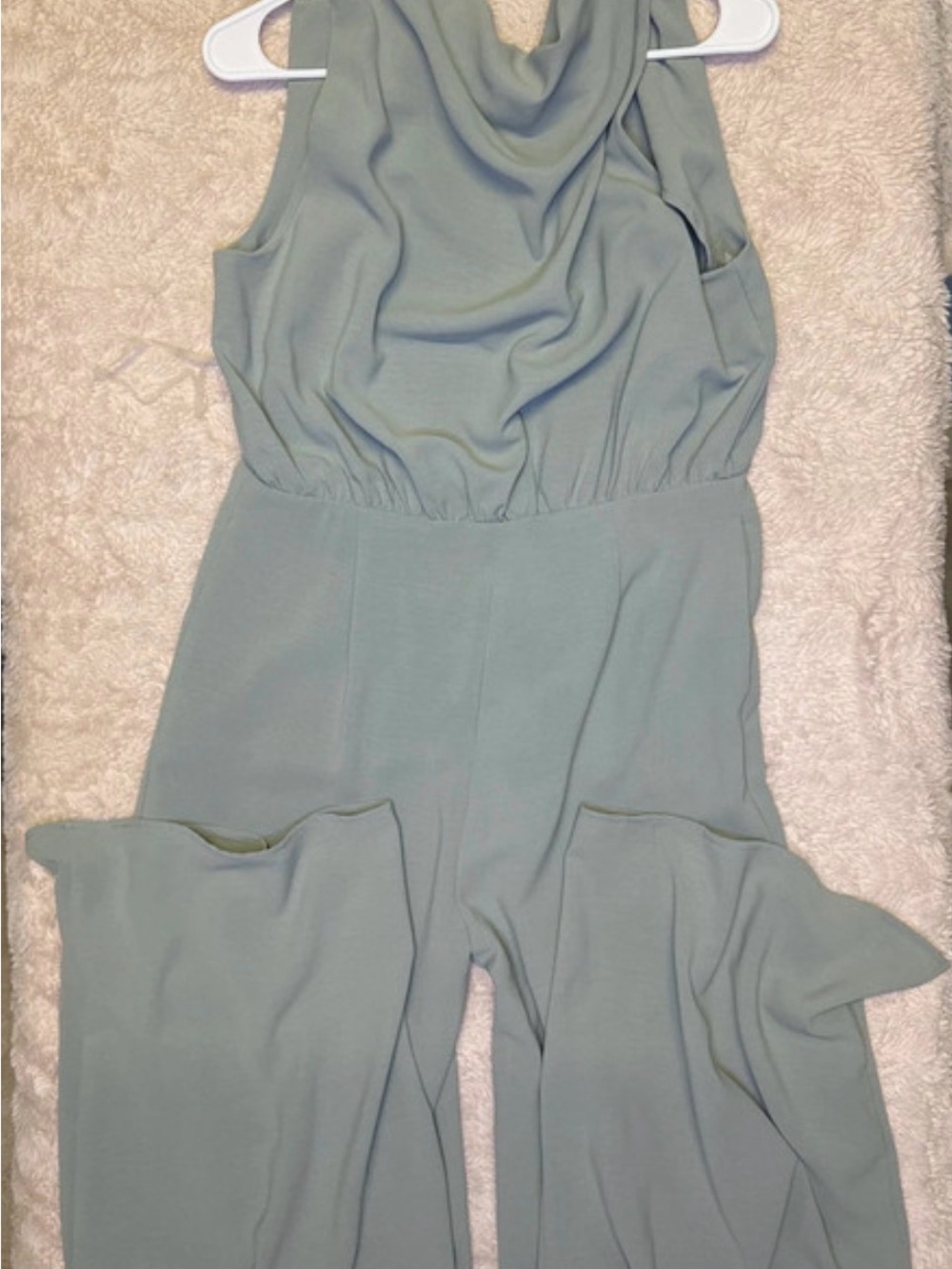 entro Sage Green Sleeveless Wide-Leg Jumpsuit